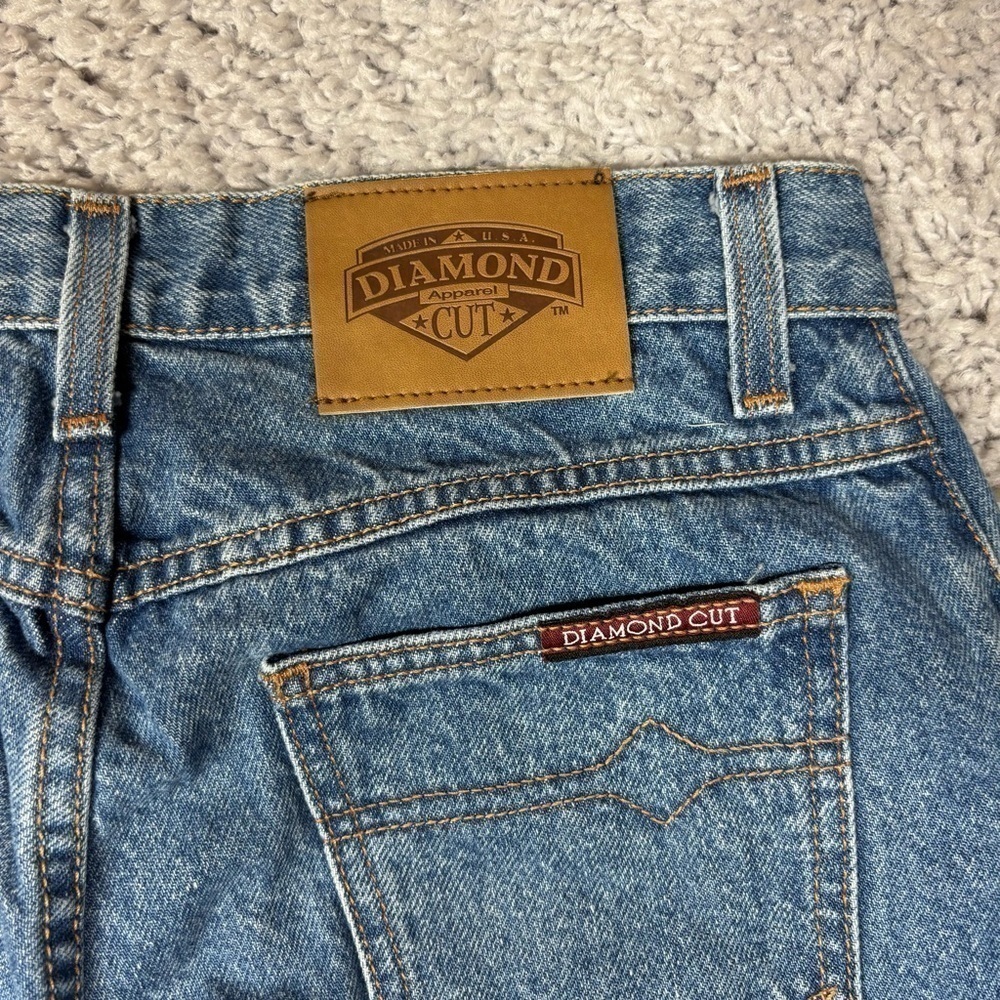 Diamond Cut Jeans Womens 8 Vintage Union Made USA Cotton Relaxed Fit Traditional - Picture 4 of 5